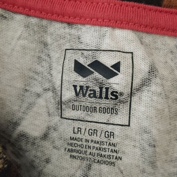 WALLS X MOSSY OAK | Camo Crewneck Long Shirt T-Shirt Tee Sz L - Picture 10 of 12